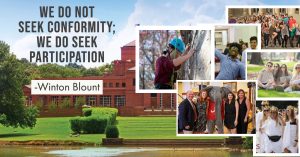 Collage of images depicting blount students