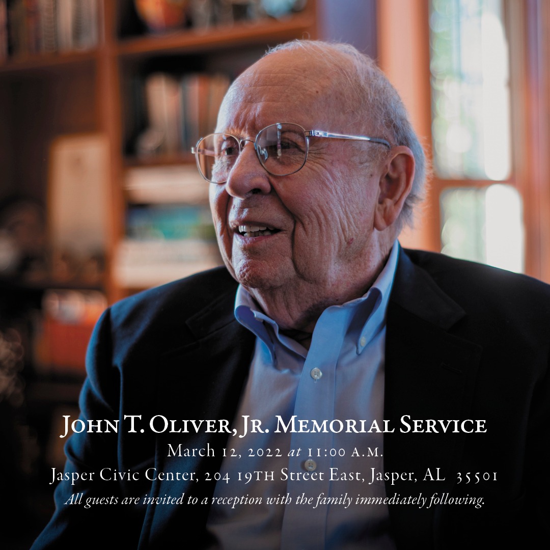 John Oliver memorial service brochure